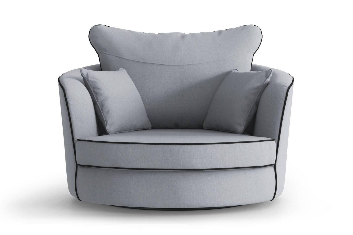 NADUVI Collection Fauteuil Vendôme linnen draaibaar met contrast