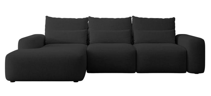 NADUVI Collection Hoekbank met slaapfunctie Calvados links chenille