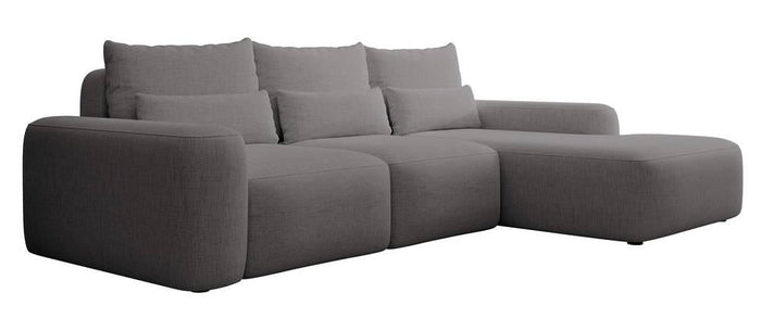 NADUVI Collection Hoekbank met slaapfunctie Calvados rechts chenille