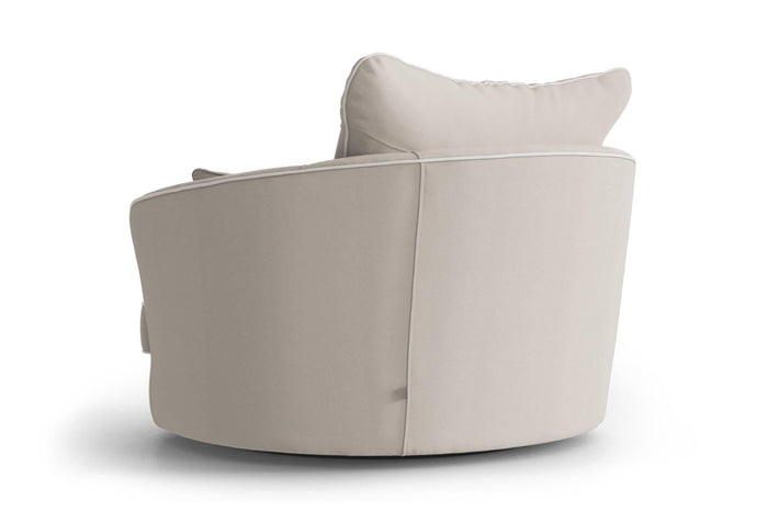 NADUVI Collection Fauteuil Vendôme linnen draaibaar met contrast