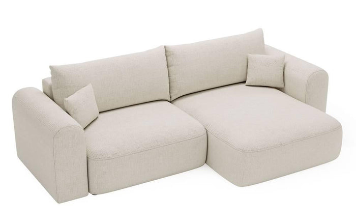 NADUVI Collection Hoekbank met slaapfunctie Salvatore chenille