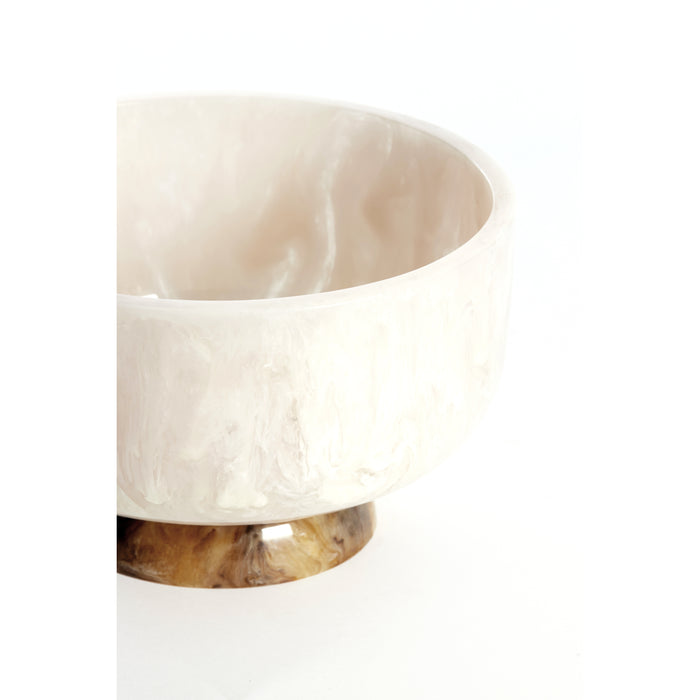 Light & Living Light&living Schaal Ø28x17 cm LEWOTOBI crème+bruin