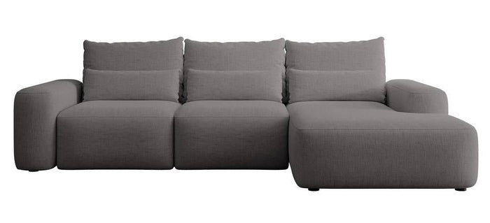 NADUVI Collection Hoekbank met slaapfunctie Calvados rechts chenille