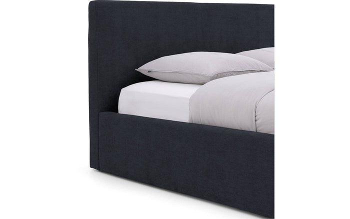 Goossens Bedframe Mysen Storage - 180 x 200 - Stof fijn geweven donker