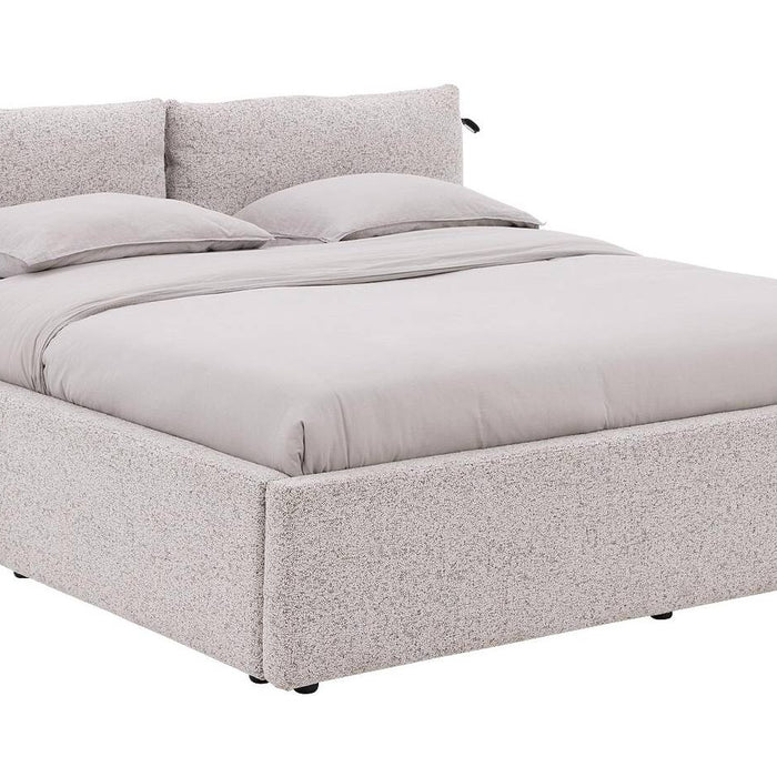 Goossens Bedframe Misty Storage - 140 x 210 - Stof gemeleerd grof