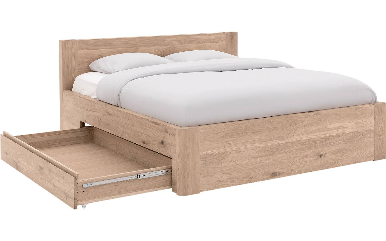 Goossens Bedframe Bibi - 140 x 210 - Eiken gelakt roomwit - Hout