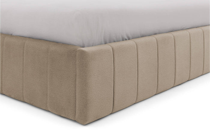 Goossens Bedframe Carte - 180 x 200 - Velours lichtbruin beige 6 -