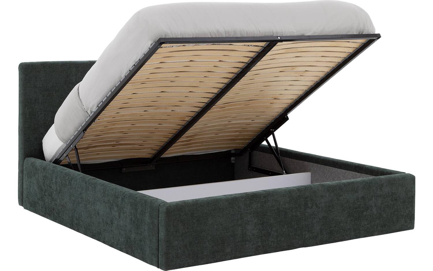 Goossens Bedframe Mysen Storage - 160 x 200 - Stof fijn geweven