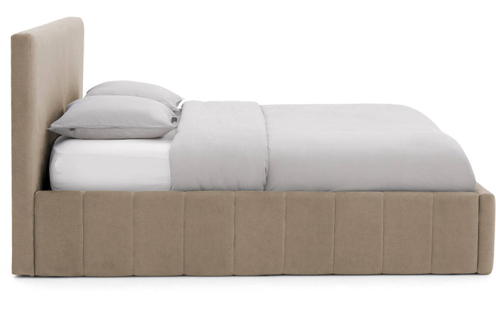 Goossens Bedframe Carte - 160 x 200 - Velours lichtbruin beige 6 -