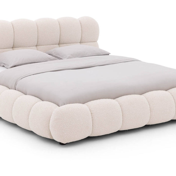 Goossens Gestoffeerd Bedframe Cloud - 160 x 200 - Ahenk 9851 beige -