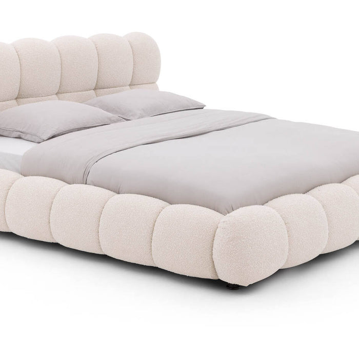 Goossens Gestoffeerd Bedframe Cloud - 160 x 200 - Ahenk 9851 beige -