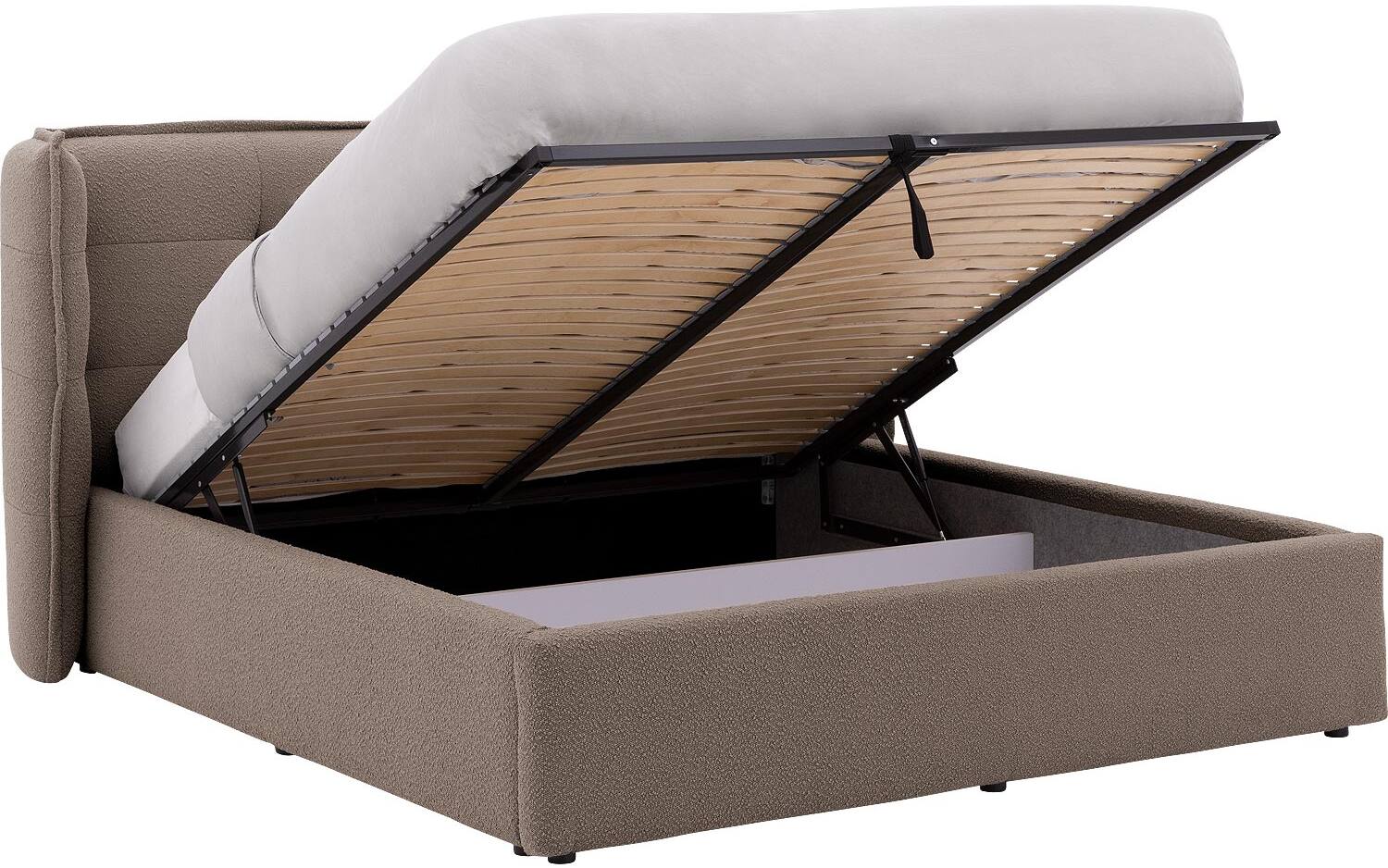Goossens Gestoffeerd Bedframe Canon - 140 x 200 - Stof boucle