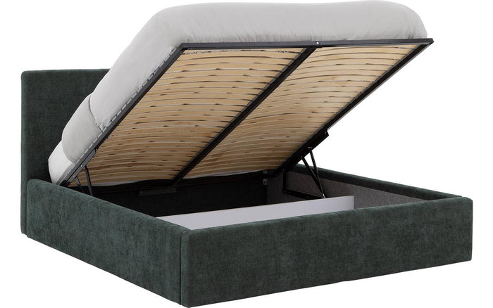 Goossens Bedframe Mysen Storage - 180 x 200 - Stof fijn geweven