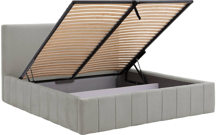 Goossens Bedframe Carte - 140 x 200 - Velours grijs 4 - Fluweel