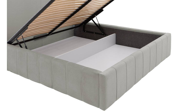 Goossens Bedframe Carte - 140 x 200 - Velours grijs 4 - Fluweel