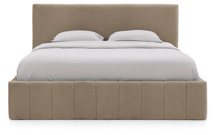 Goossens Bedframe Carte - 140 x 200 - Velours lichtbruin beige 6 -