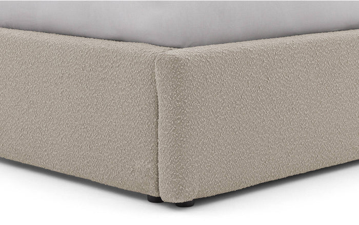 Goossens Gestoffeerd Bedframe Canon - 160 x 200 - Stof boucle licht