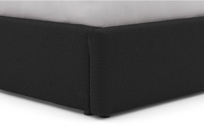 Goossens Gestoffeerd Bedframe Canon - 180 x 200 - Stof boucle zwart -