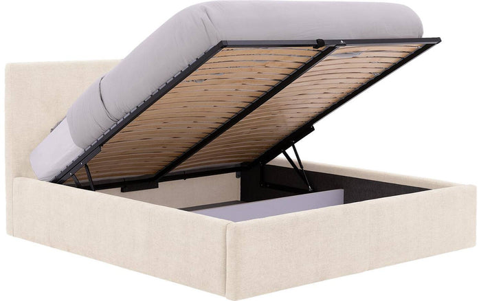 Goossens Bedframe Mysen Storage - 180 x 200 - Stof fijn geweven