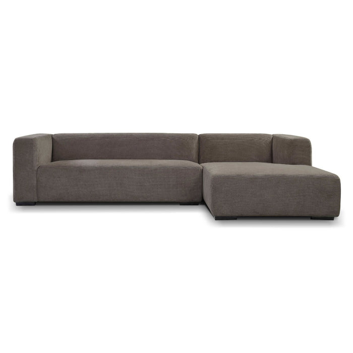 Anli-Style Tower living Glasgow 2,5-seater AL + Chaise Lounge R Grey