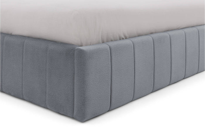 Goossens Bedframe Carte - 180 x 200 - Velours middengrijs 23 - Fluweel