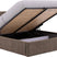 Goossens Bedframe Mysen Storage - 160 x 200 - Stof fijn geweven bruin
