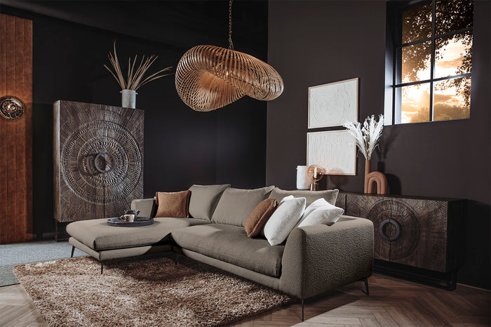 Tower living nottingham 2,5-ar + chaise l - copenhagen 903 taupe