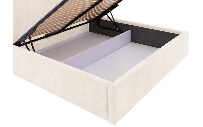 Goossens Bedframe Mysen Storage - 140 x 200 - Stof fijn geweven