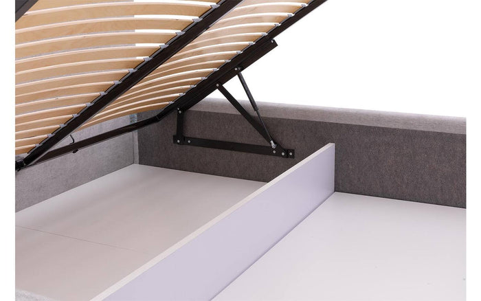 Goossens Bedframe Mysen Storage - 180 x 200 - Stof fijn geweven