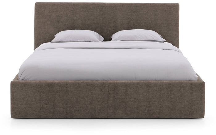 Goossens Bedframe Mysen Storage - 180 x 200 - Stof fijn geweven bruin