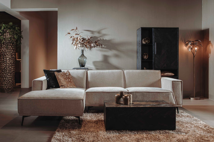 Anli-Style Tower living Leeds 2,5-seater AR + Chaise Lounge L Beige