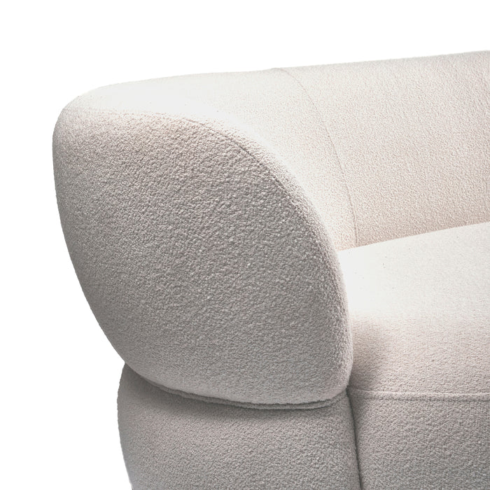 Riviera Maison San Remo Sofa Arm Left 2,5 Seater, bouclé, natural grey