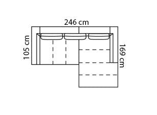 Nuuck Rikke chaise longue links Sage Green
