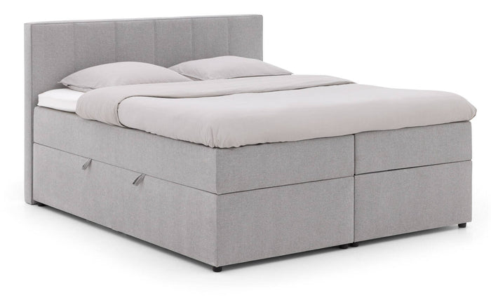 Goossens Boxspring Store met opbergruimte - grijs - 160 x 212 cm cm