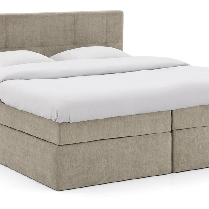 Goossens Boxspring Rud - bruin - 160 x 211 cm cm