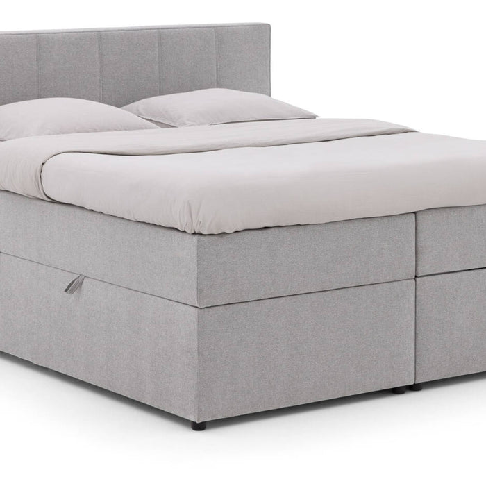 Goossens Boxspring Store met opbergruimte - grijs - 180 x 212 cm cm
