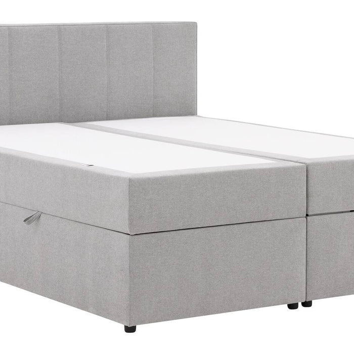 Goossens Boxspring Store met opbergruimte - grijs - 180 x 212 cm cm