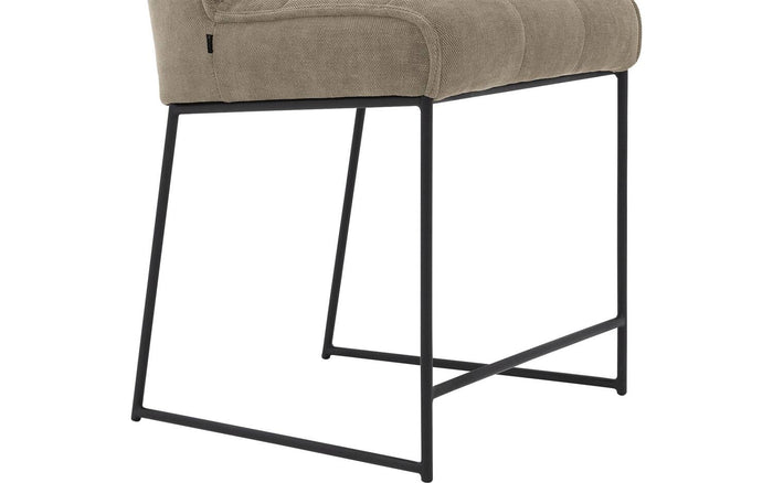 Goossens Counterstoel Ronnie, Counterstoel, zithoogte 65 cm - bruin