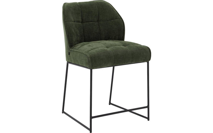 Goossens Counterstoel Ronnie, Counterstoel, zithoogte 65 cm - groen