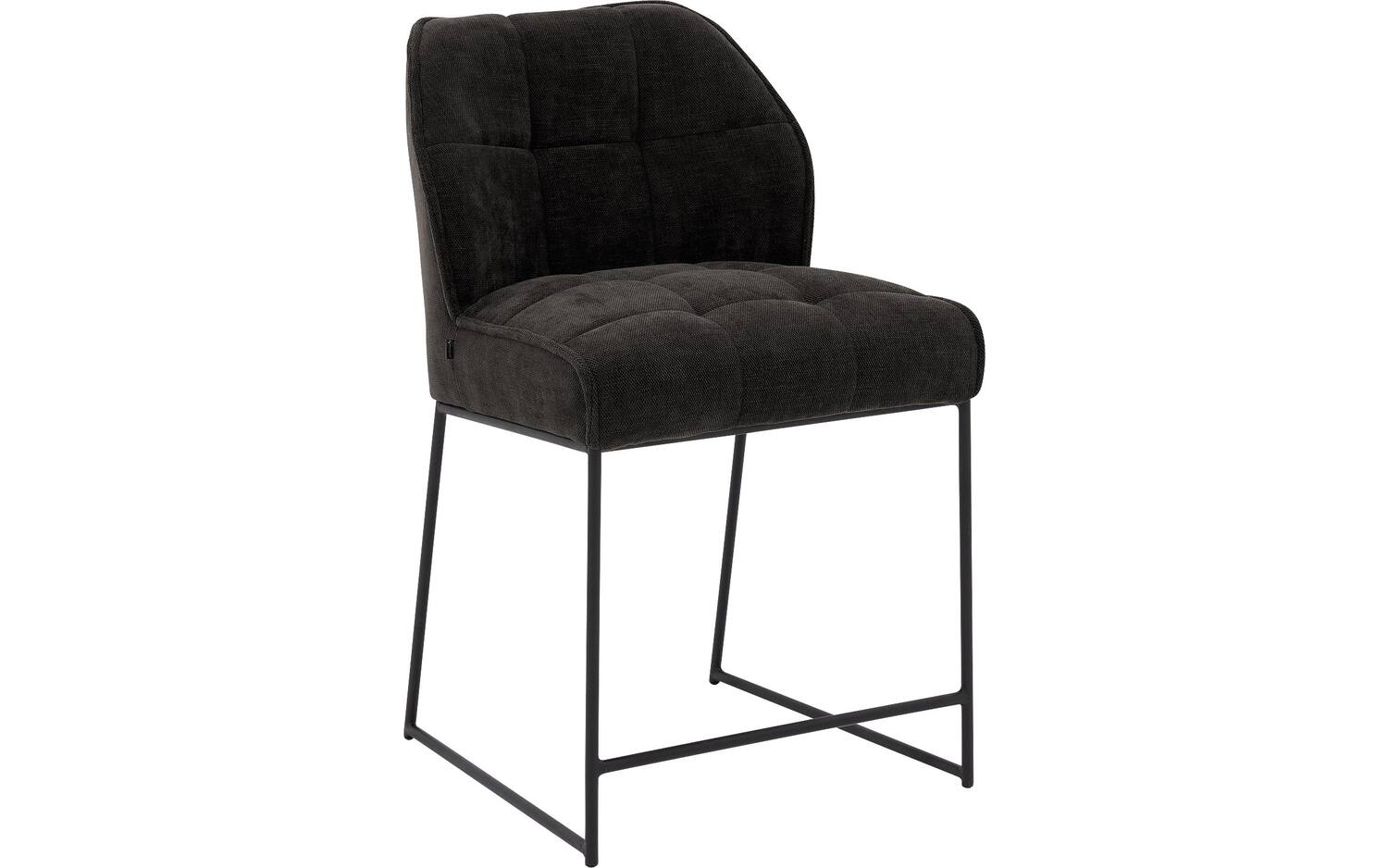 Goossens Counterstoel Ronnie, Counterstoel, zithoogte 65 cm - grijs