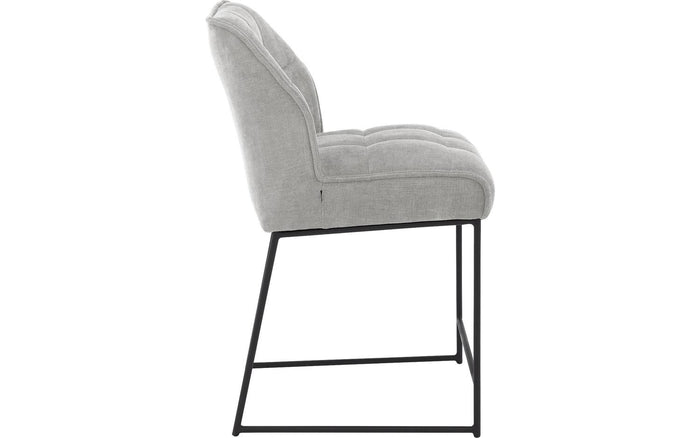 Goossens Counterstoel Ronnie, Counterstoel, zithoogte 65 cm - grijs