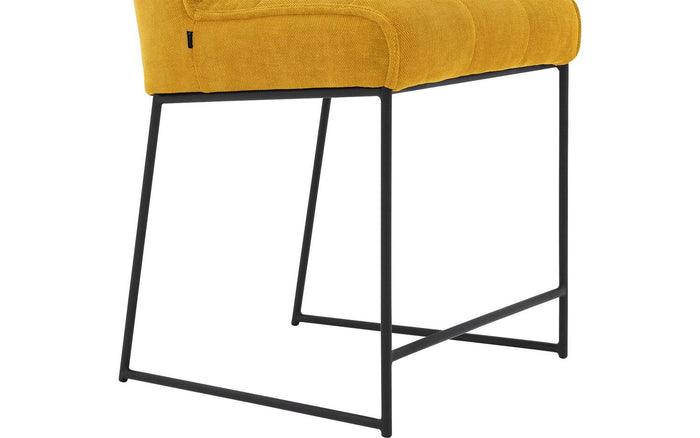 Goossens Counterstoel Ronnie, Counterstoel, zithoogte 65 cm - geel