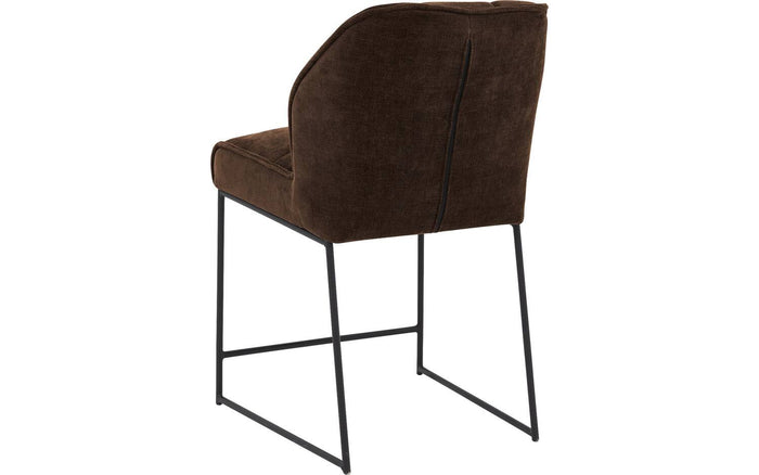 Goossens Counterstoel Ronnie, Counterstoel, zithoogte 65 cm - bruin