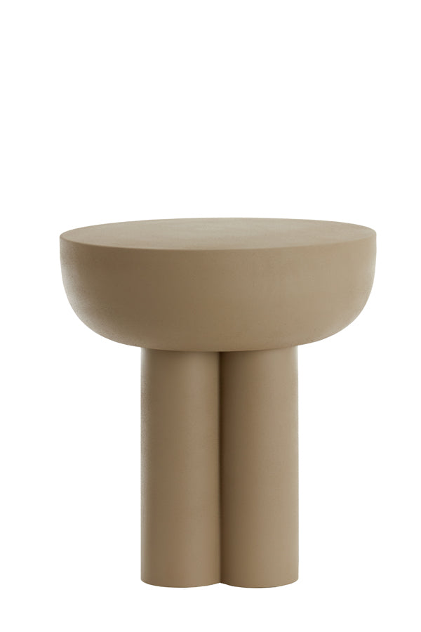 Light&living Bijzettafel Ø46x50 cm MIKOLA mat licht grijs