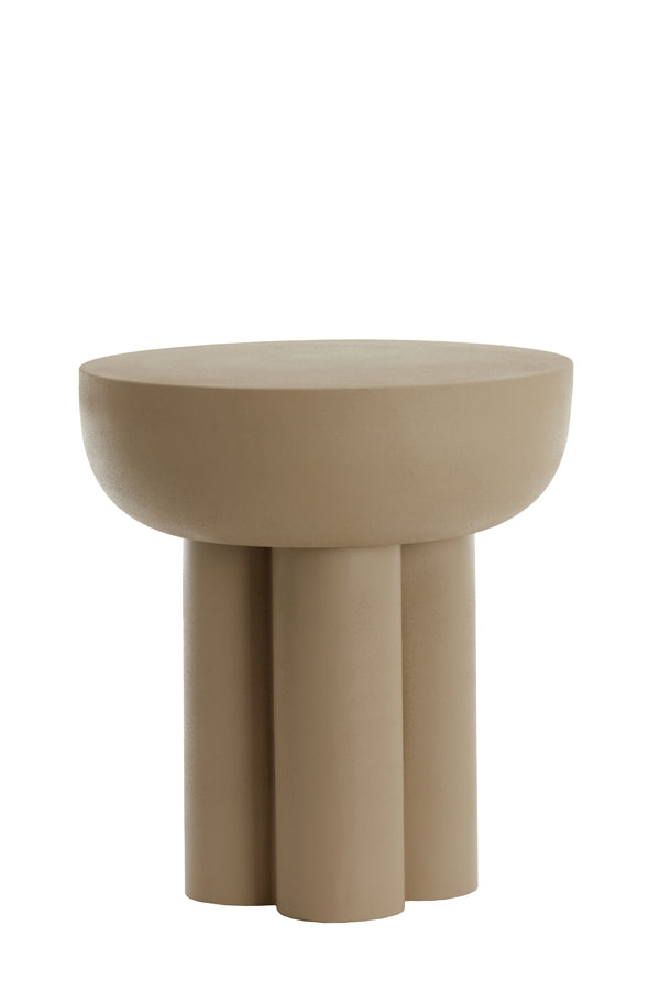 Light&living Bijzettafel Ø46x50 cm MIKOLA mat licht grijs