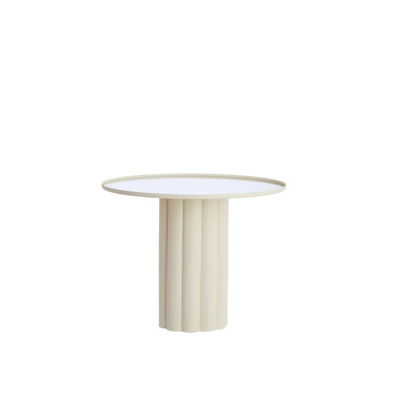 Light&living Bijzettafel Ø70,5x54 cm ROSARIO spiegel helder+crème