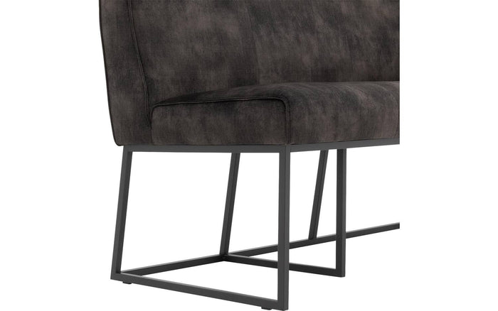 Goossens Excellent Eetkamerbank Tom, 150 cm breed met hoek voorstaand