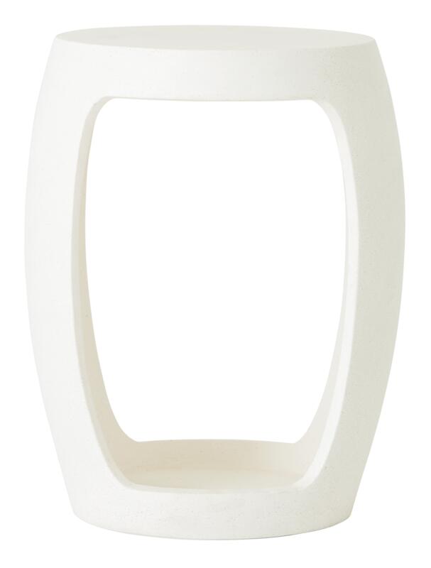 MUST Living Coffee table Camber small,50x40x35 cm, fiber cement white