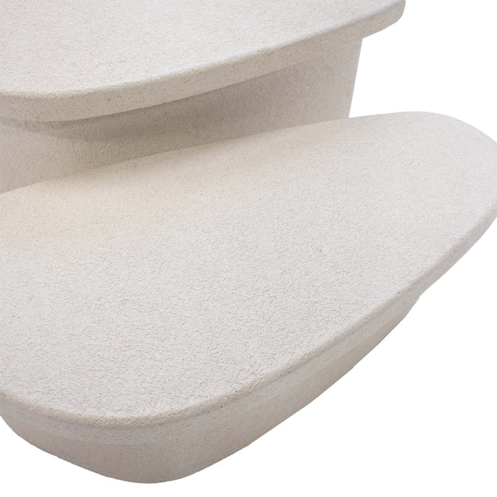 Giga Meubel - Salontafel Beige Set van 2 - 84x40x40cm - Composiet