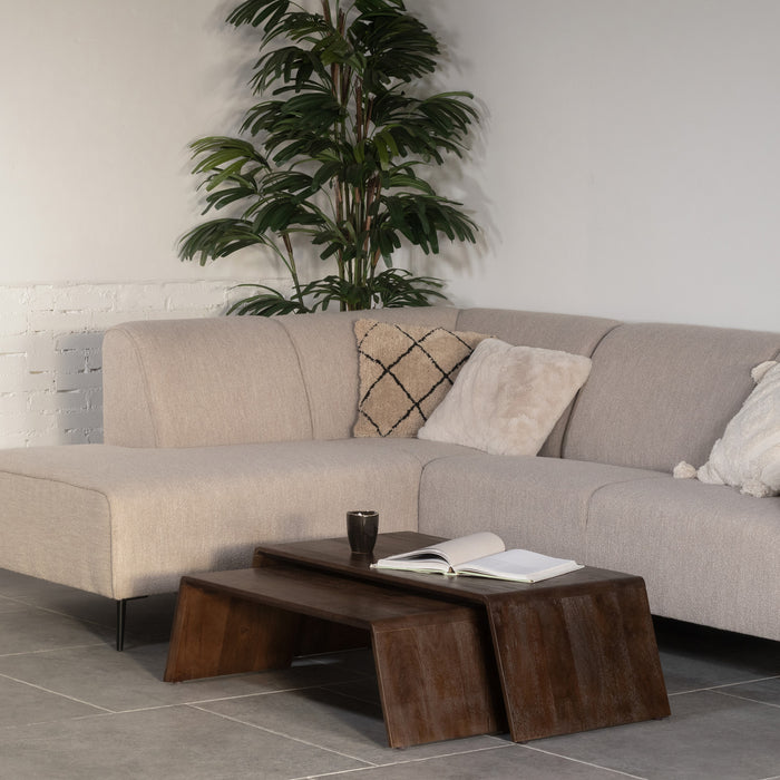 Giga Meubel - Salontafel Bruin Set van 2 - Mangohout - 115x50x34cm